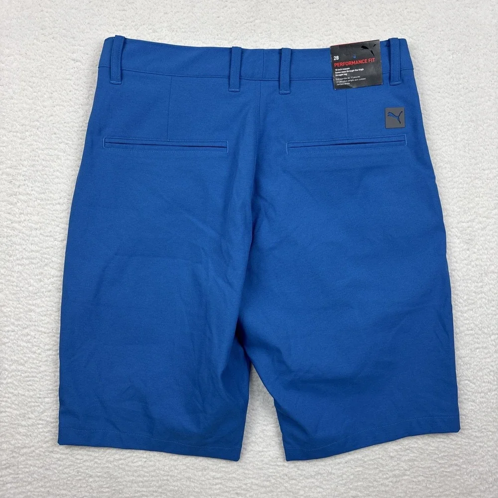 NEW PUMA‎ Mens 'Jackpot' Performance Shorts Size 28 Blue Stretch Lightweight NWT